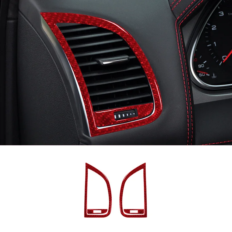 07-15 Audi Q7 탄소 섬유 미스트 장식품 벤트 장식 패치 인테리어 수정 액세서리