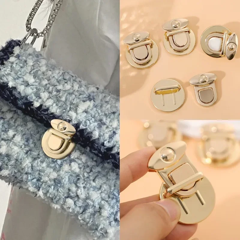 5/10pcs DIY Wallet Buckle Purse Metal Clasp Locks Lock Clasp Bag Catch Purse Thumb Lock Purse Buckle Fasteners Craft Accessories