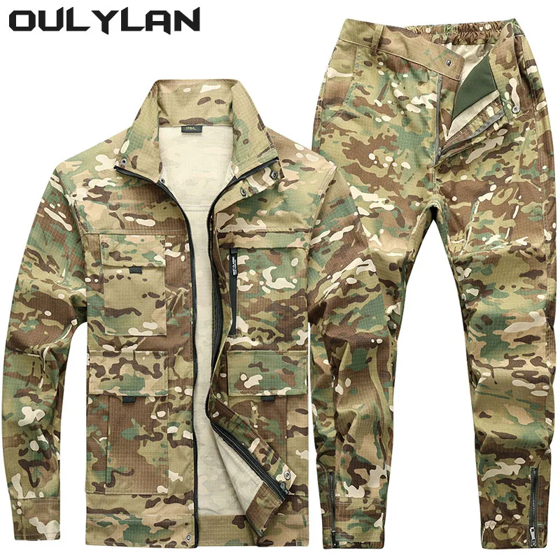 

Oulylan Mountain Climbing Camouflage Suit Outdoor Camouflage Suit Camping Spring Autumn Wear Clothing