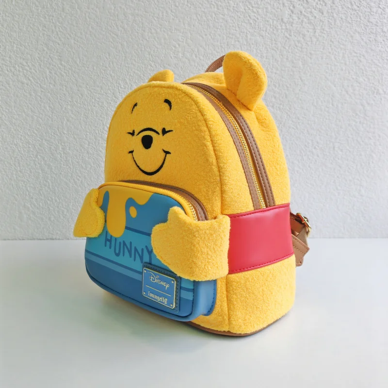 Disney Loungefly Winnie The Pooh Cartoon Embroidery Summer Travel Backpack Double Shoulder Backpack Computer Storage Bag Gift