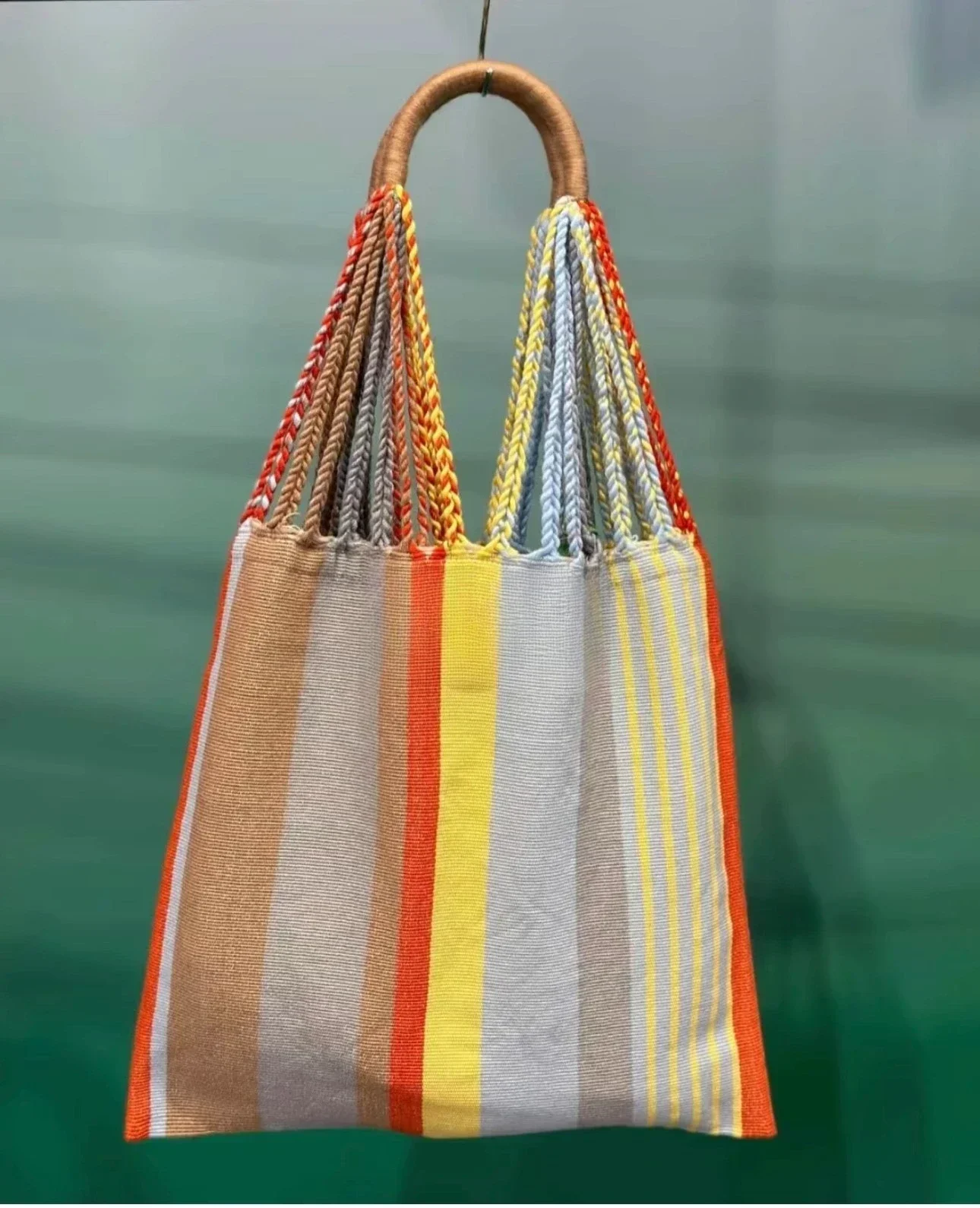 Bolso Tote Tejido con Bloques de Color Estilo Marni 2026, Bolso Grande de Mano y Hombro Casual