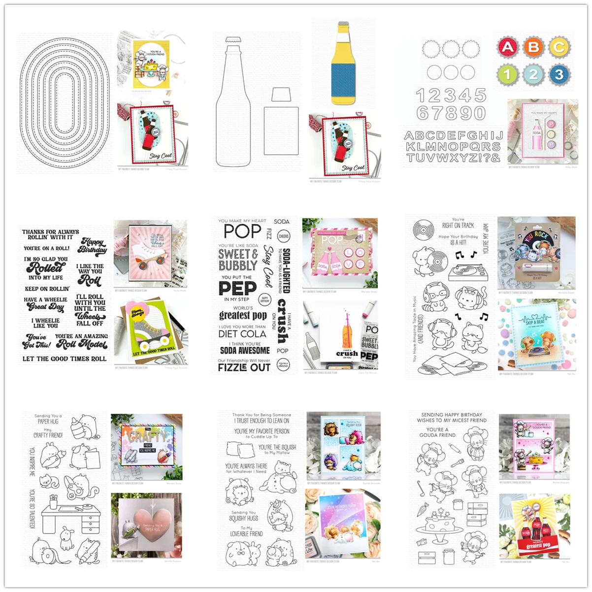 2023 חדש כל coodle caboodle כל חבר ערמומי סודה פופ רולר גלילים צלולים כרתם לכרטיס ביצוע נייר