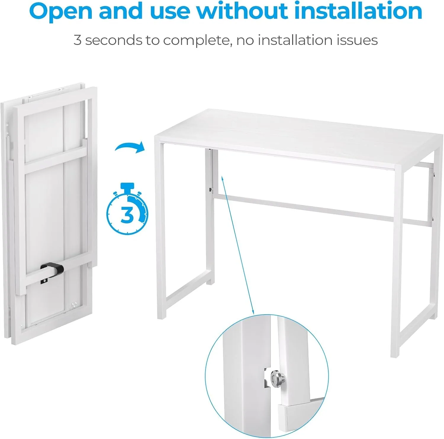 Mesa Plegable Espacio pequeño,Oficina Familiar de computadora pequeña,Mesa Plegable para Ahorrar Espacio Escritorio de Estudio