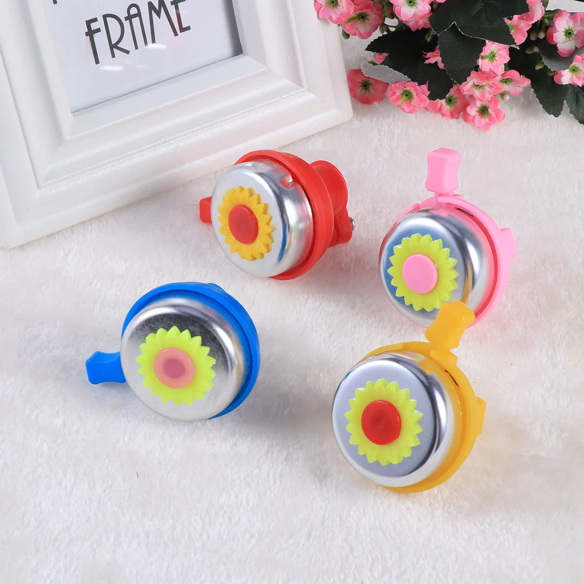 Bicycle Red Cute Kids Bike Bell Loud Clear Ringing Sound Cycling Safety Handlebar Bell Horn Retro Style For All Bikes