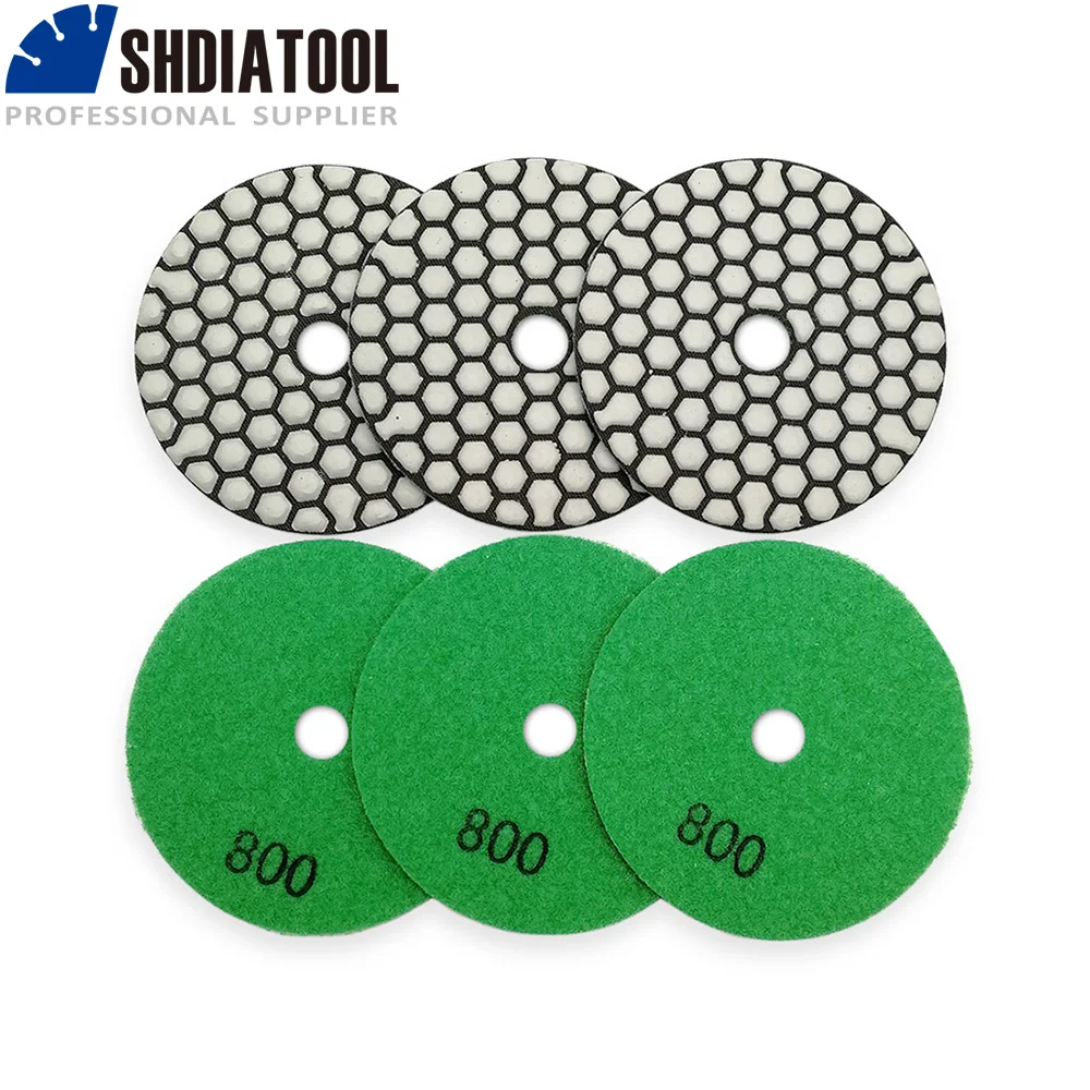 SHDIATOO 6pcs Diamond Flexible Dry Polishing Pad 4\