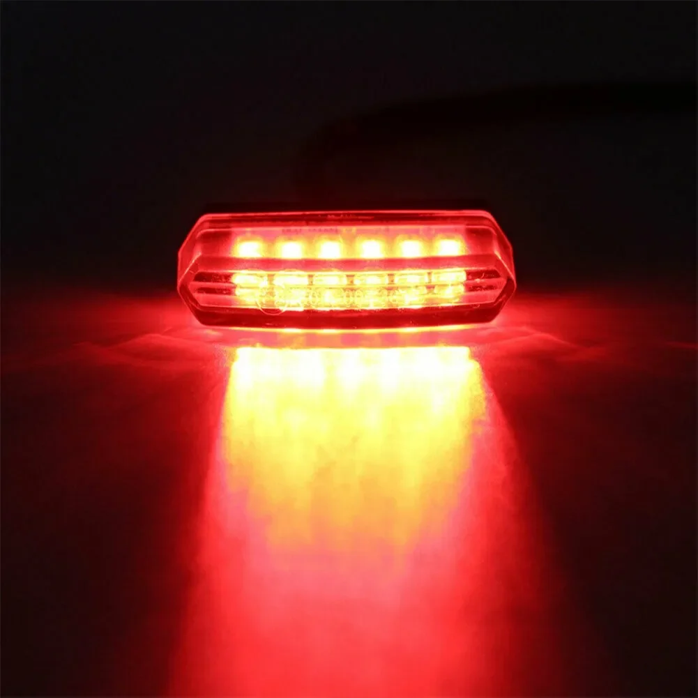 Red 6LED Tail Light Running Stop 12V 180 Degrees Of Visible Light 49*11*20.5mm 6pcs Brake Bright Lamp Mini New