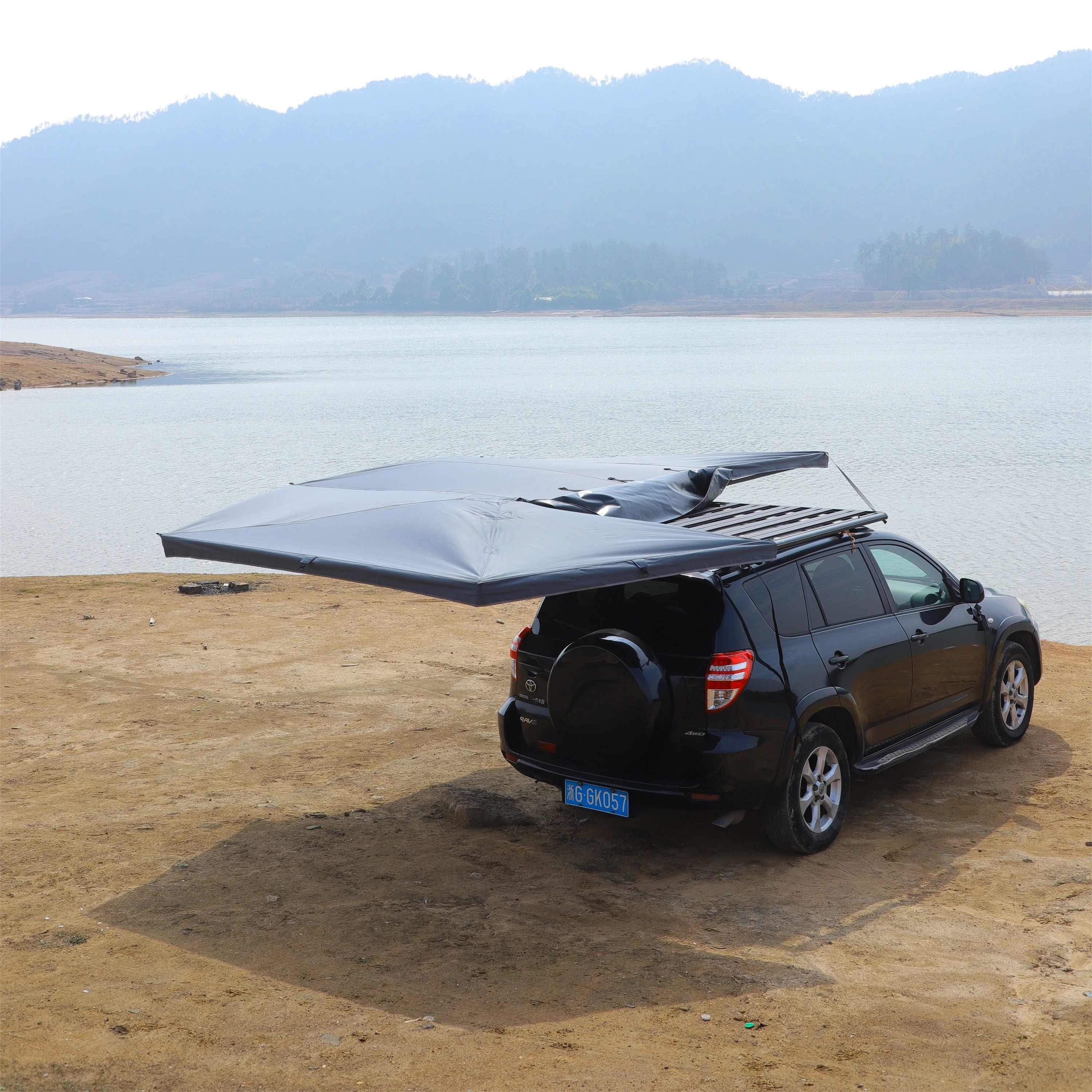 

270 Degree Sunshade Ultralight Free Standing Car Camper Portable Privacy Big Tent 4X4 Offroad 270 Degree Pop Up