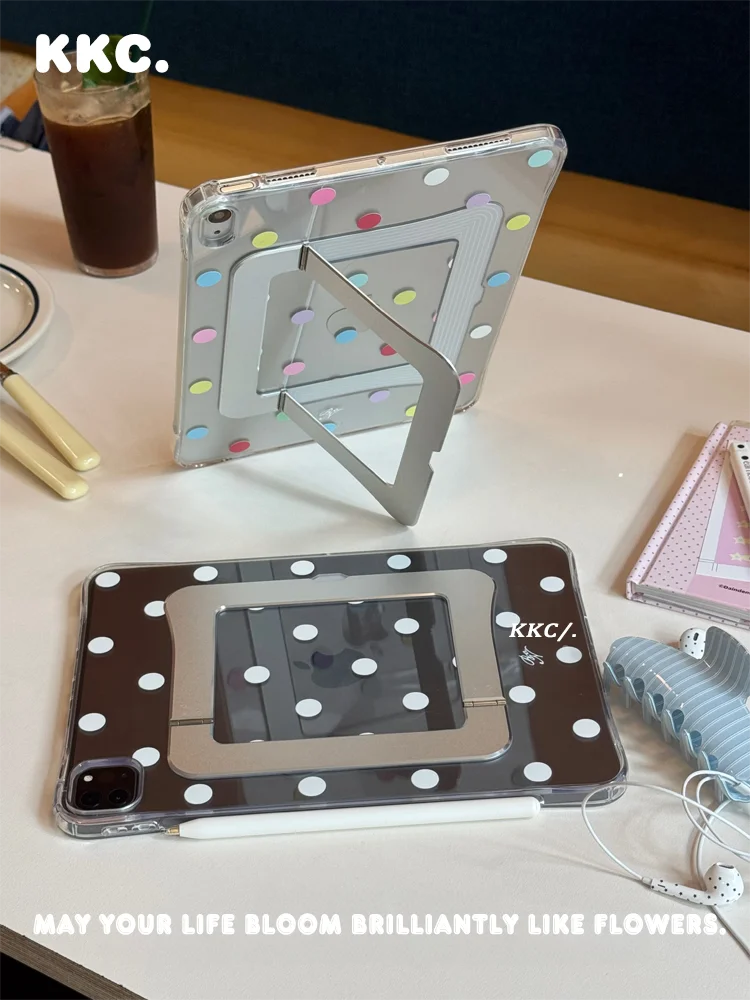 White star dots INS Bracket style for iPad Pro11 2020 10.9 10.5 Air 5th 4th 3rd Gen iPad 9th 8th 7th Gen Shockproof Tablet Cover