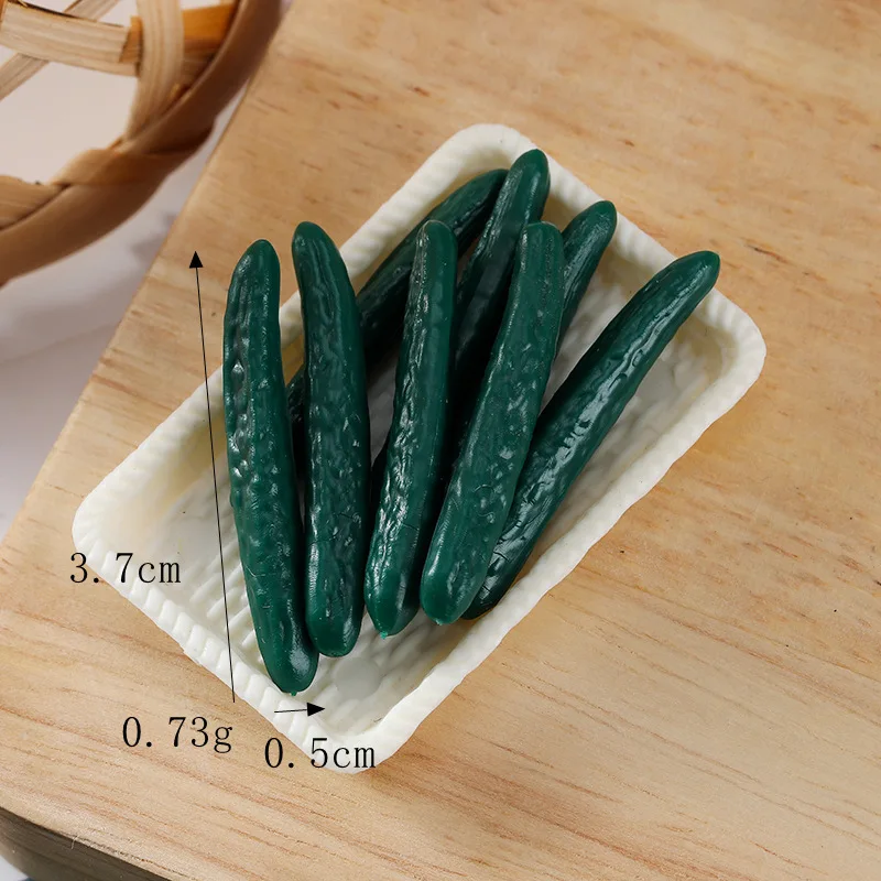 Dollhouse Mini Vegetable Pepper Cabbage Eggplant Cucumber Radish Lantern Pepper Miniature Vegetables Food Play Doll Accessories