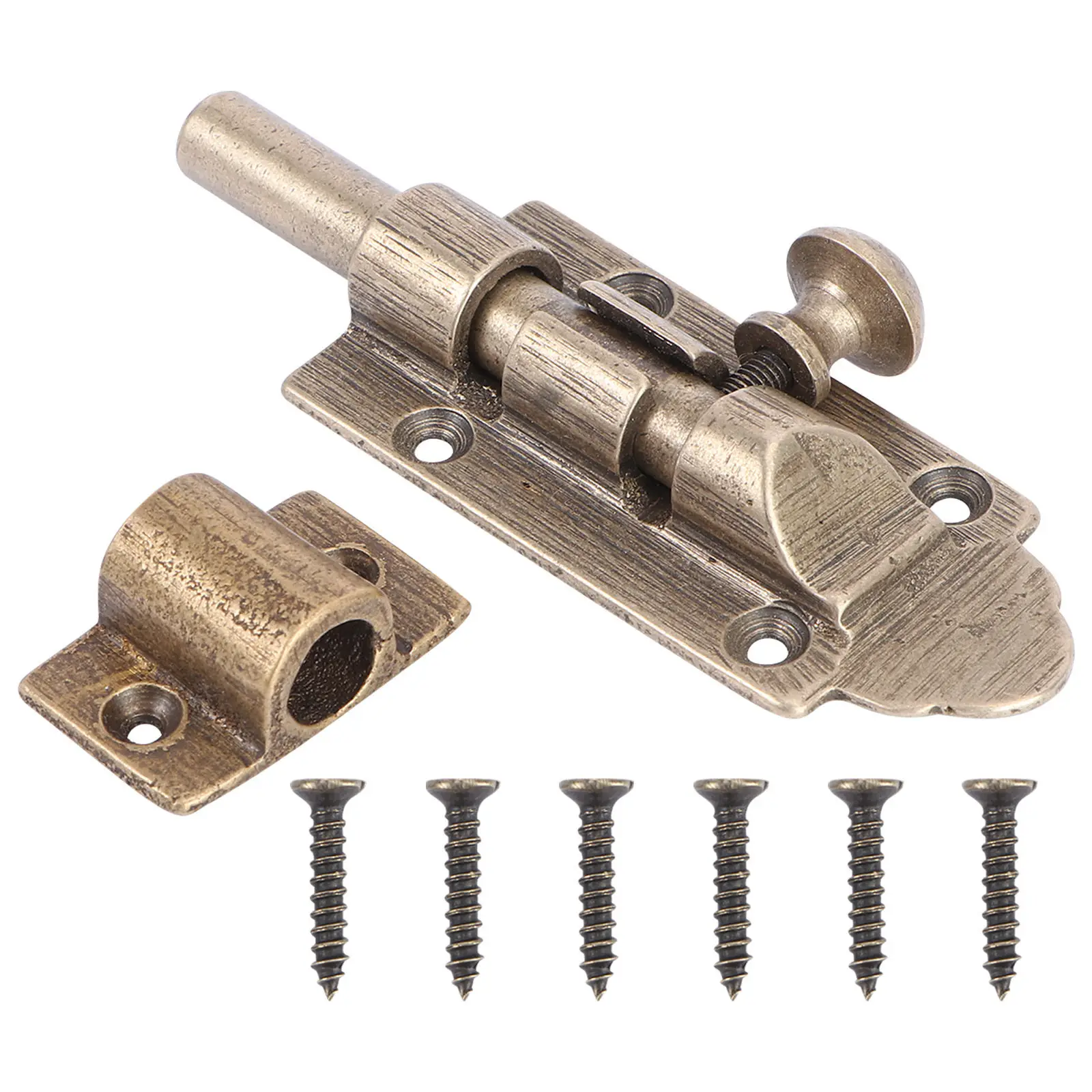 

Комплект медных и латунных дверных/оконных защелок-замков для деревянных шкафов, в ретро-стиле, прочные, цельные, китайского типа