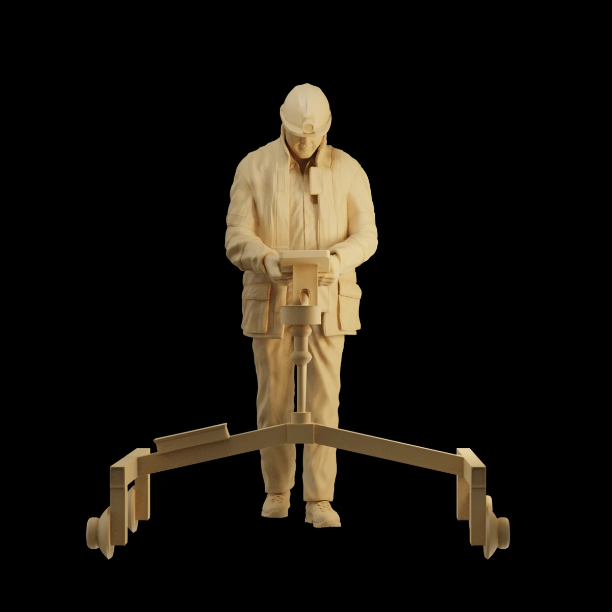 تمثال المنمنمات 1/64 عمال إدارة الطريق أداة شخصيات الطريق ثلاثية الأبعاد طباعة ديوراما دمية طاولة الرمل المشهد الدعائم عرض