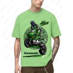 Nuova maglietta a maniche corte per moto Kawasakis All-match per uomo e donna T-Shirt per fan da corsa abbigliamento a mezza manica da ciclismo