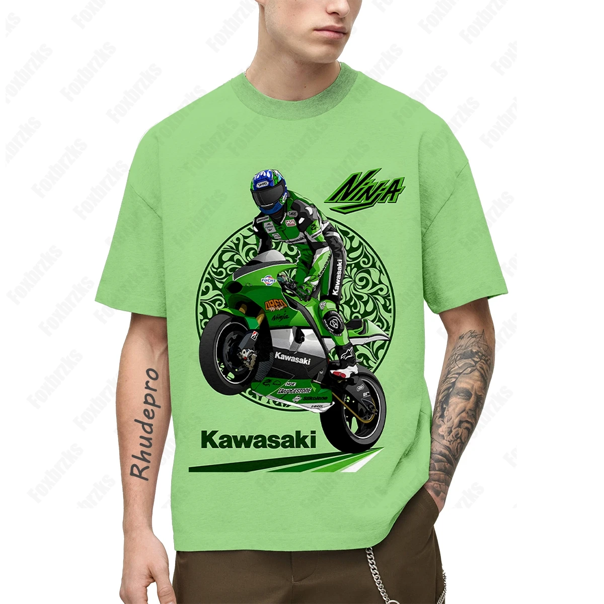 New All-match Kawasakis Motorcycle Short-sleeved T Shirt For Men And Women Racing Fans T-shirt Cycling Half-sleeved Clothes