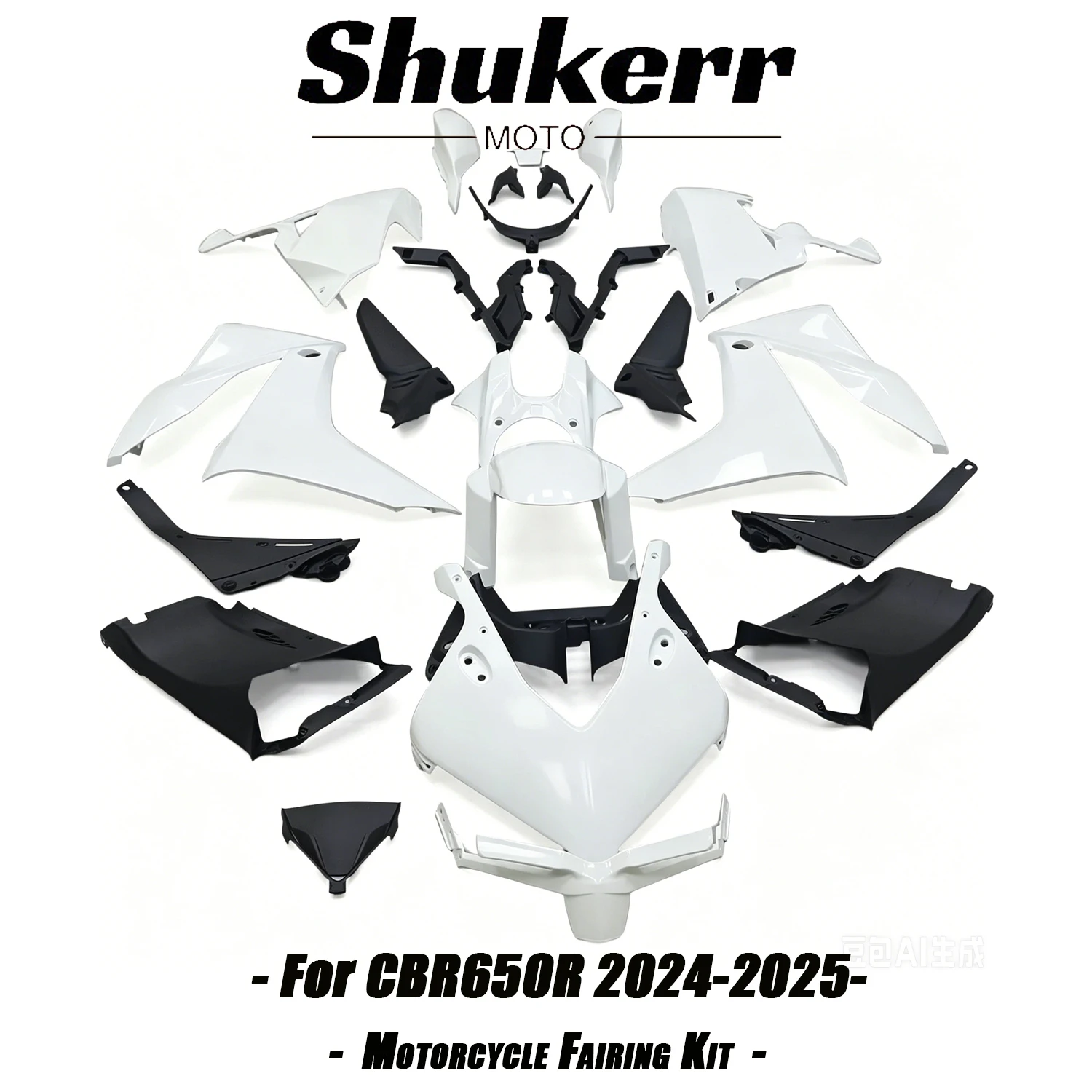 

Unpainted Motorcycle Plastics Fairing Kit Injection Mold Bodywork Panel Kit Fit for Honda Cbr650R 2024-2025 24 25
