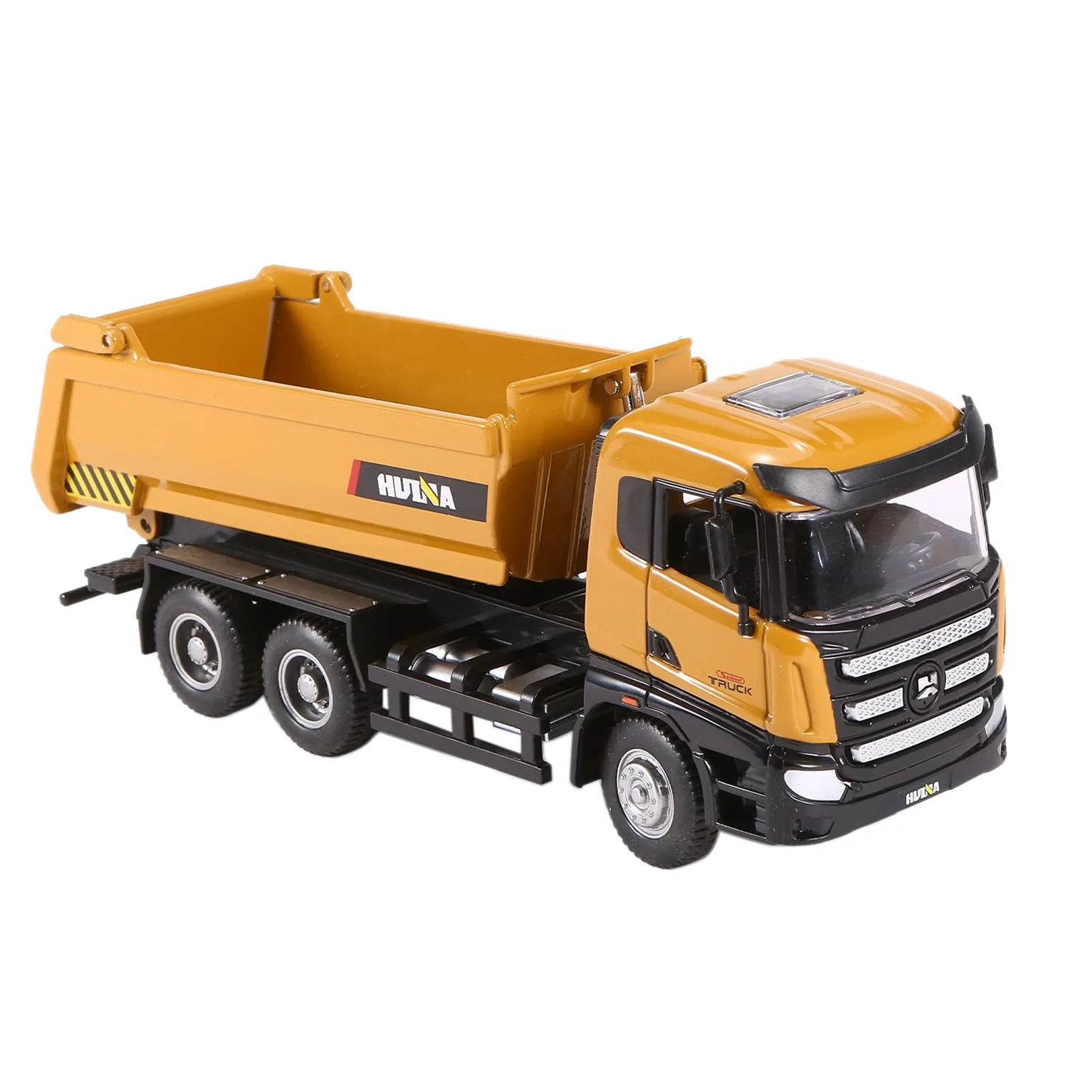 HUINA 1718 1/50 Metal Alloy Dump Truck Car Model Toy Engineering Car Vehicle Construction Car Gift for Kids Boys