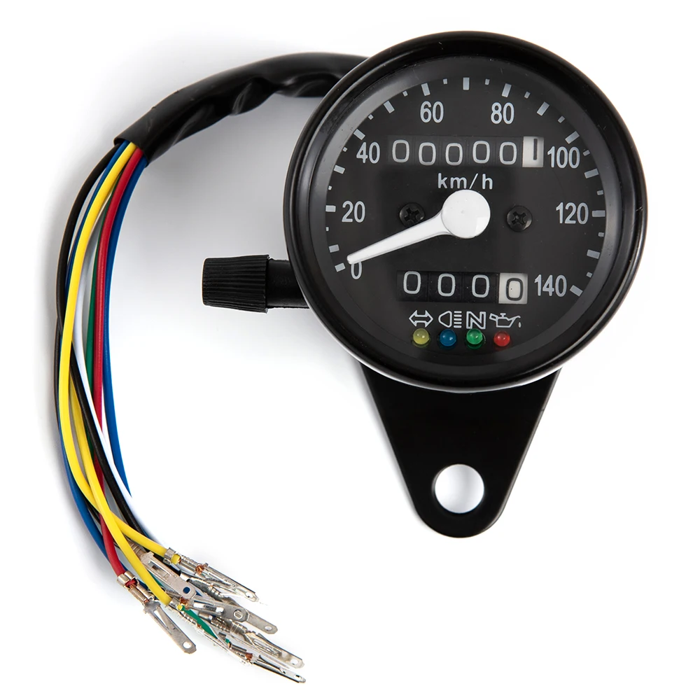 Universal Motorcycle Meter Dual Odometer Speedometer Universal Tachometer Digital Gauge LED Backlight Indicator Light Dial