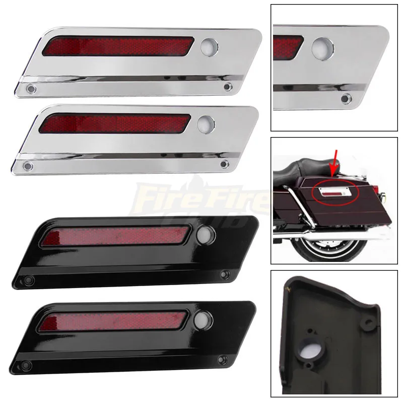 

Motorcycle Saddlebag Latch Cover For Harley Touring Electra Street Glide Road King FLH FLT FLHR FLTR 1993-2013 12 11 10 09