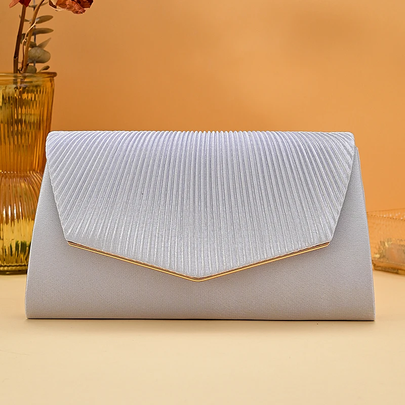 luxury pleated cover envelope purse hand bags clutch bag evening shoulder bags for women Wedding Dinner Party bag