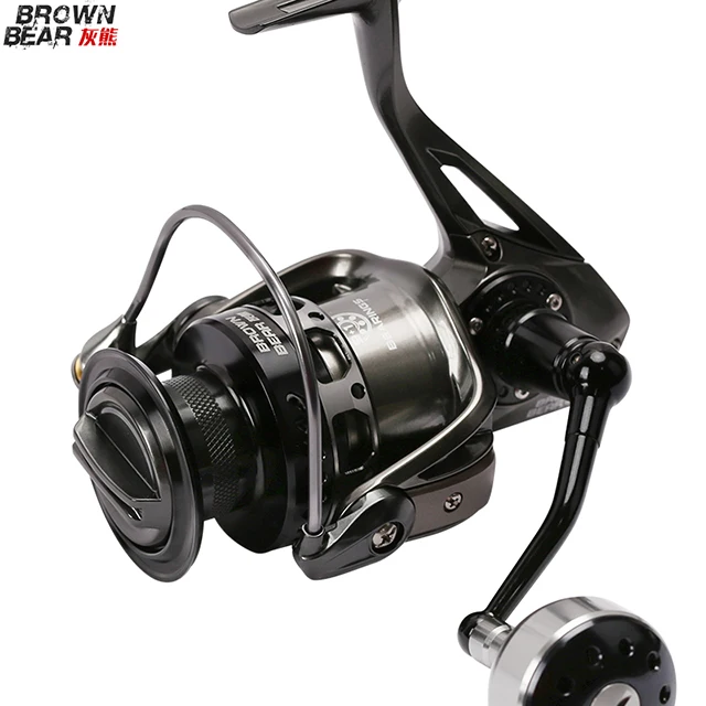 TSURINOYA Fishing Reel BROWN BEAR 4000 5000 6000 7000 Saltwater Spinning Full Metal Reel Max Drag Power12-20KG