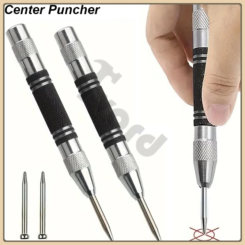 

Auto Center Puncher Hole Marker Wood Metal Steel Spring Load Kerner Drill Locator Heavy Duty Punch Carpentry Automatic Hand Tool
