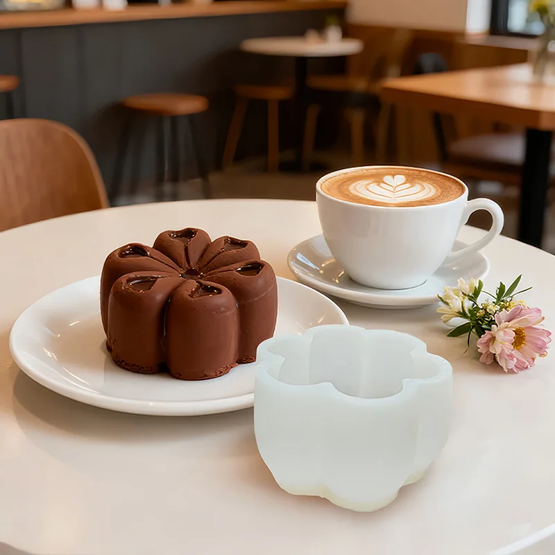 

Love Petal Dessert Mousse Cake Silicone Mold French Dessert Chocolate Jelly Ice Cream Flower Mold Soap Making Baking Accessories