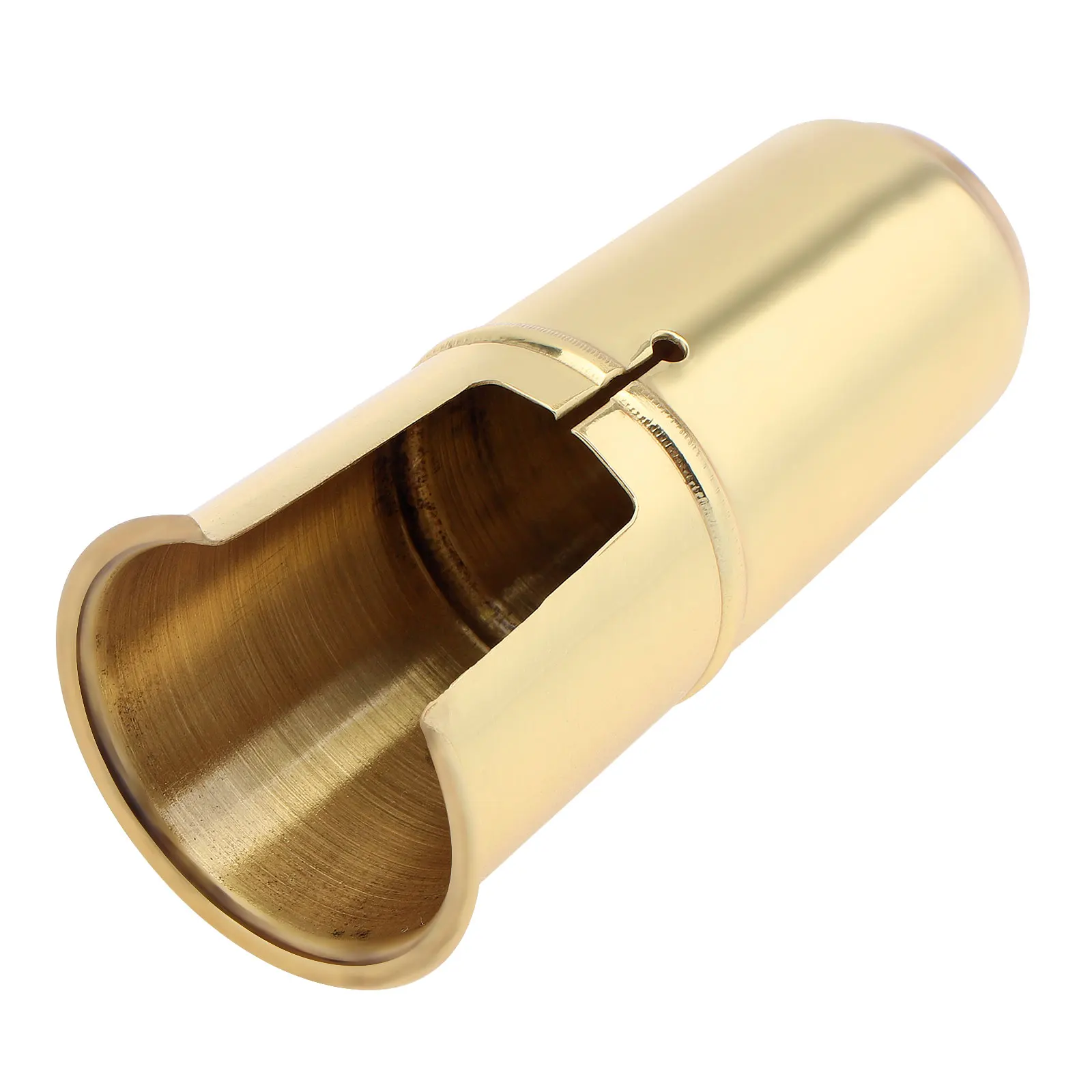 Alto Saxophone Mouthpiece Cap Brass Gold  Plated Protective Cap for Leather Sax Mouthpiece Metal Ligature Tools