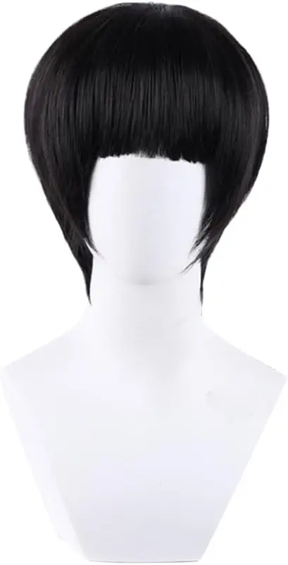 

Shigeo Kageyama Косплей Парик Синтетические волосы 32 см Натуральный черный мужской парик Аниме Термостойкие парики