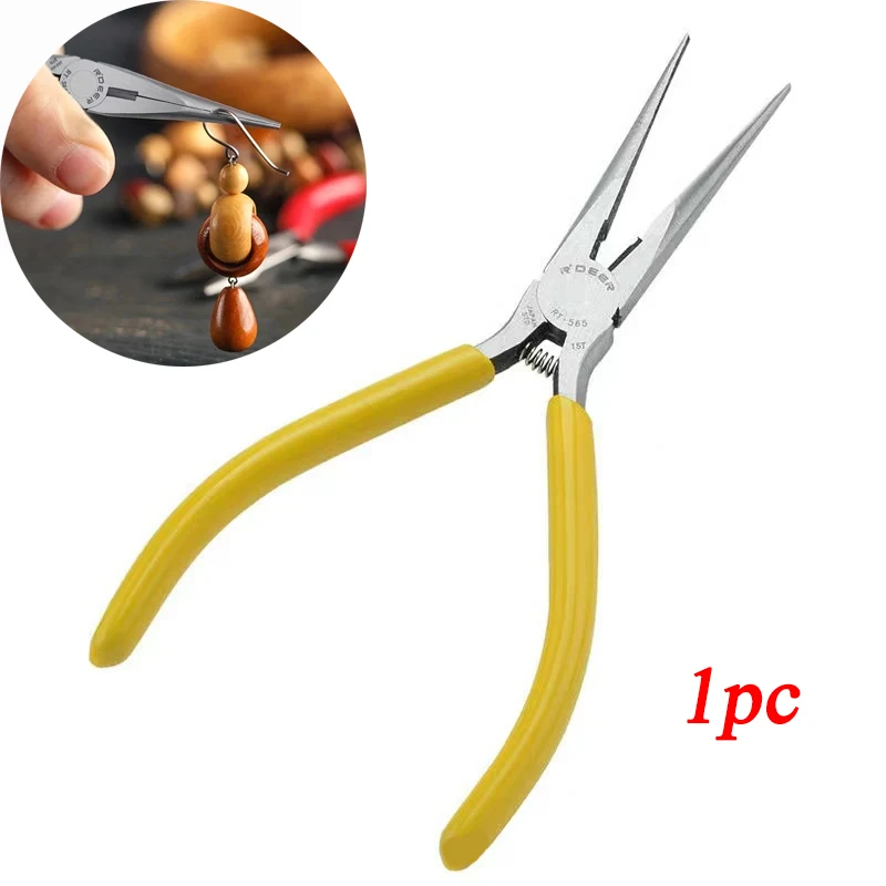 

1pc 6.5 Inch Needle Nose Pliers Precision Multifunctional DIY Jewelry Making Beading Wire Wrapping And Crafts Projects Pliers