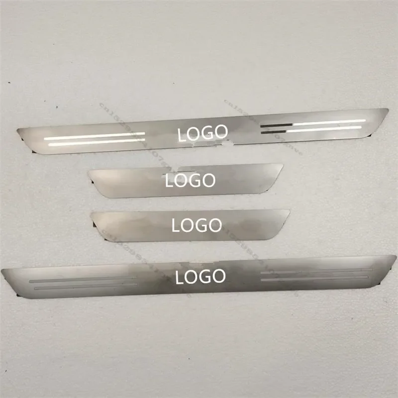 Ultrathin Stainless Steel Door Sill Scuff Plate Articlefor For 2017-2020 VW Volkswagen T-ROC 2017-2020 4PCS Car styling