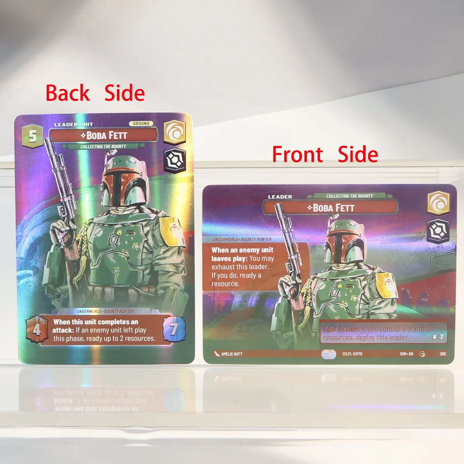 Star Wars Showcase FOIL Proxy Cards For Entertainment Games LEADER UNIT  Double-sided pattern Collection Card Toys Gift