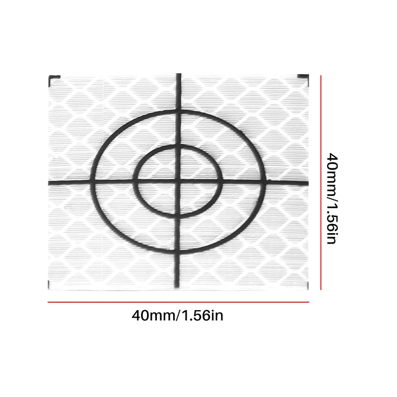 100 Stück Prismen messung Reflektor folie reflektieren des Band Ziel Total station Tunnel Vermessung 40x40mm