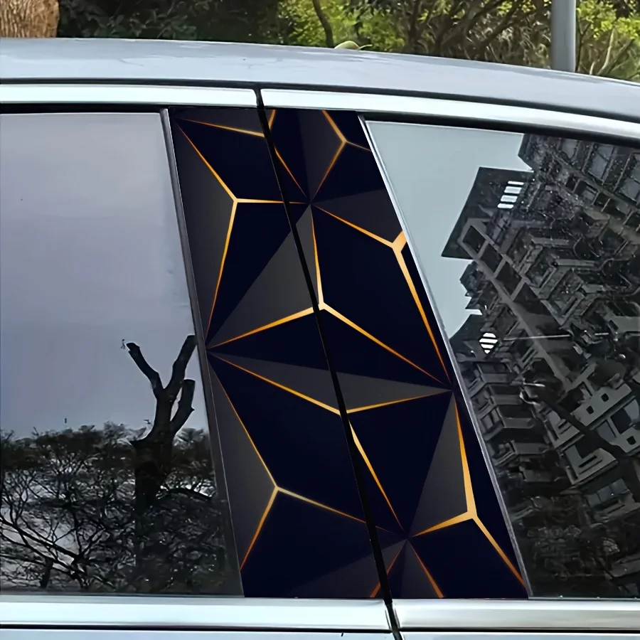 2-piece sci-fi themed B-pillar decal, durable PVC, size can be tailored according to the vehicle model, waterproof, disposable,