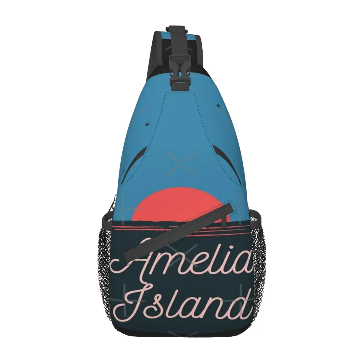 

Amelia Island, Florida Chest Bag Modern Portable Daily Cross chest bag Customizable