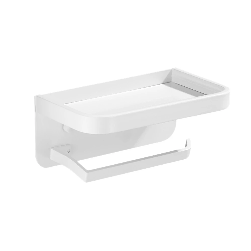 

ABLU-держатель рулона бумажных полотенец, алюминиевый держатель для туалетной бумаги, бесплатная перфорированная бумажная коробка, стойка для мобильного телефона