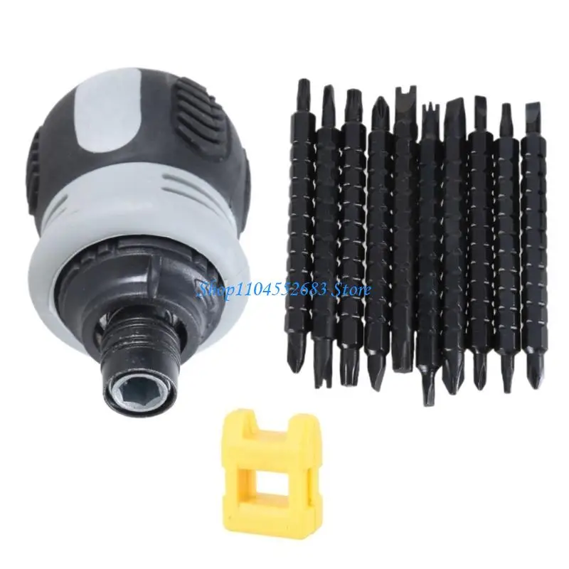 

Y6GD Ratchet Screwdriver Set Disassemble Rotating Ratchet Screwdriver for Furniture/Car/Computer/Electronics Maintenance