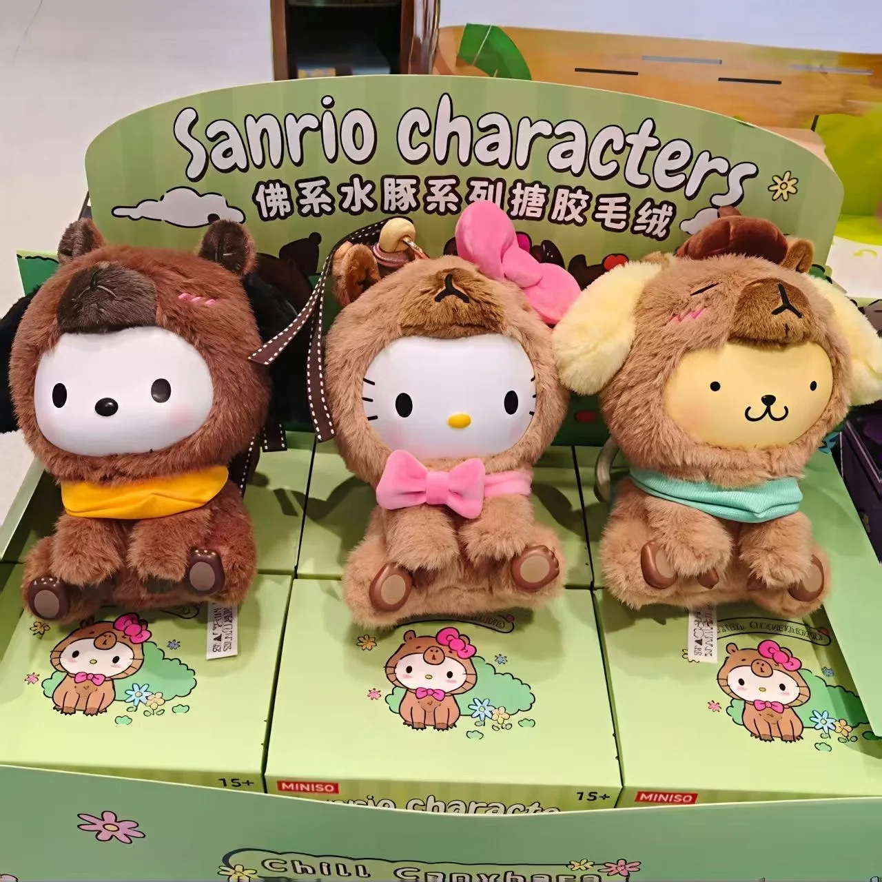 

Новая оригинальная Sanrio Buddhist Style Bilnd Box Capybara, виниловая загадочная коробка Hello Kitty Kuromi Melody Cinnamoroll, фигурка куклы, кулон