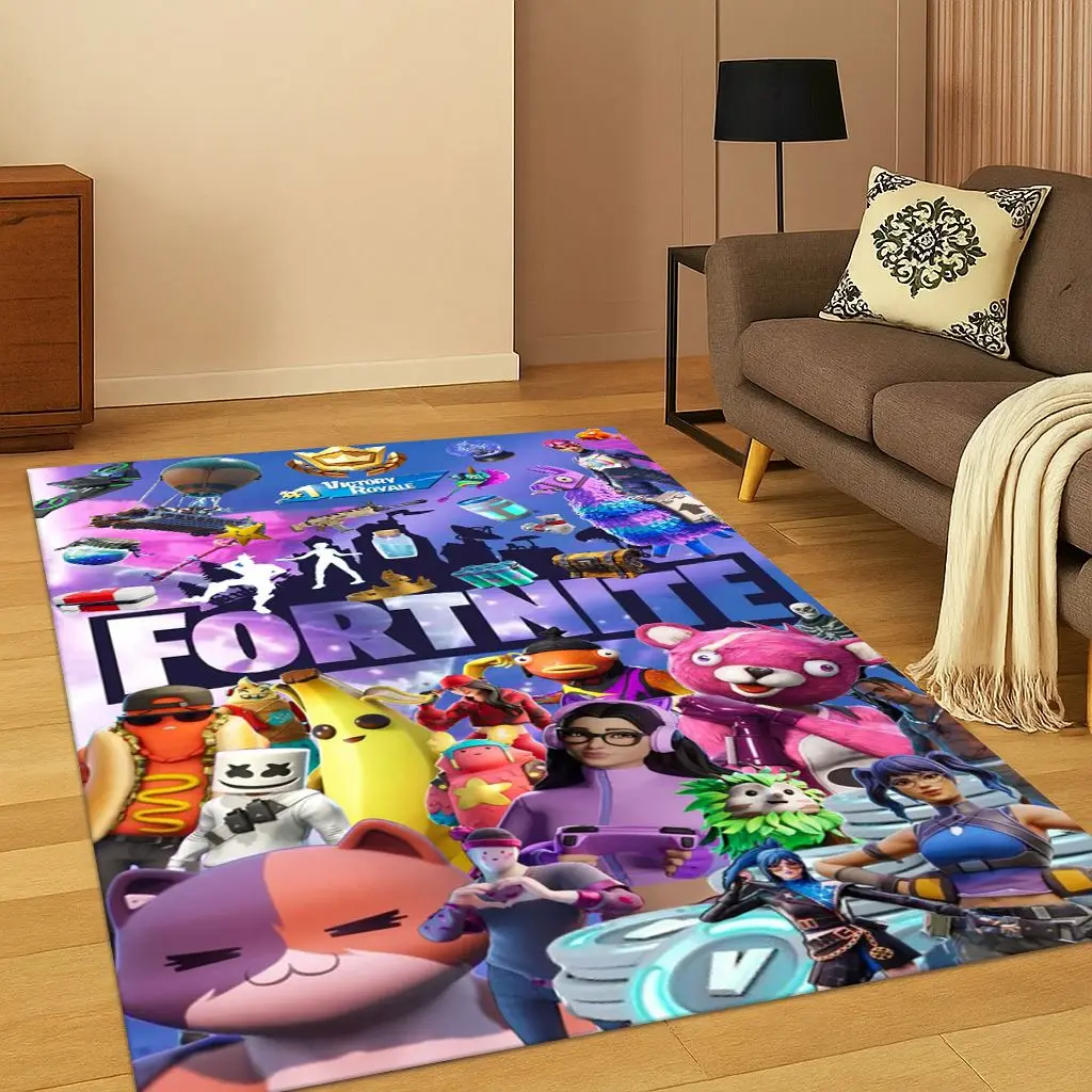 ثلاثية الأبعاد F-Fortnite لعبة الكرتون السجاد البساط لغرفة النوم غرفة المعيشة أريكة ممسحة ديكور المنزل ، أطفال منطقة اللعب البساط عدم الانزلاق هدية الكريسماس #6