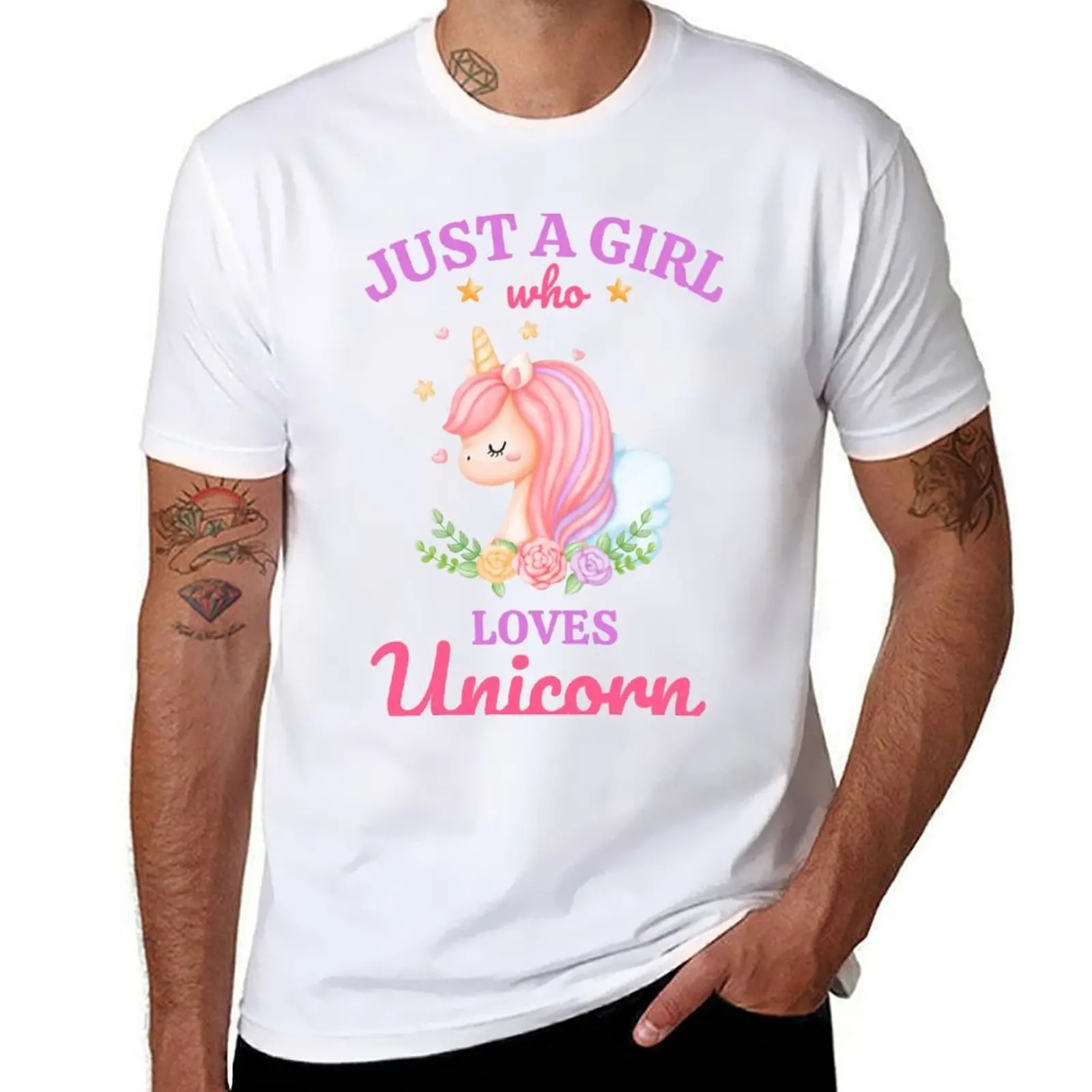 

Just a Girl Who Loves Unicorn – Unicorns Lovers T-Shirt t shirt men 100% cotton luxury brand cotton t shirts man 100% T-Shirt