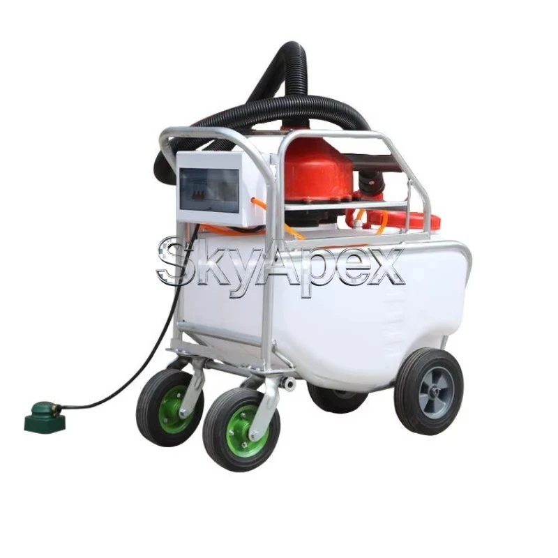 Portable Trolley Plug In Electric Mist Sprayer 75L Large Capacity High Pressure Disinfection Machine For Livestock Farm Breeding