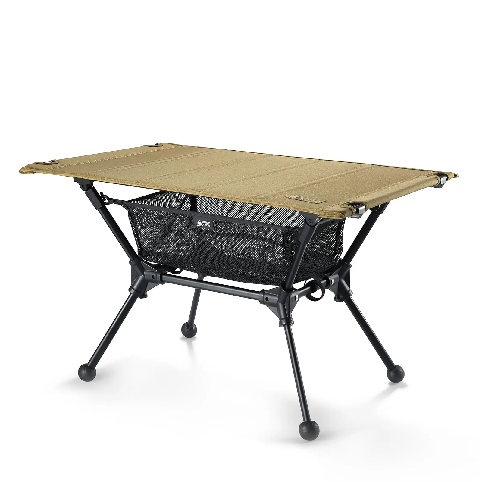 

Camping Table, Lightweight Portable Folding Table with Mesh Storage Net, High/Low Options, Ideal for Camping,Beach, Travel