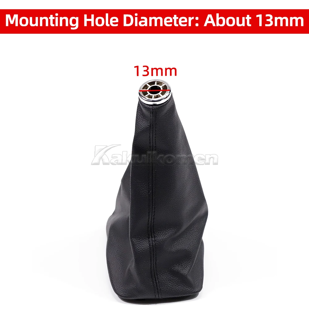 Black Leather Gear Stick Shift Knob Cover Gaiter Boot For Toyota Corolla E120 2000-2007 Gearbox Gaitor Shifter Manual Selector