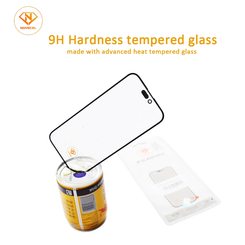 Novecel 10pcs LCD Screen Front Outer Screen Glass+OCA Film Replacement For iPhone 16E 15 14 13 12 11Pro Max Touch Panel Repair