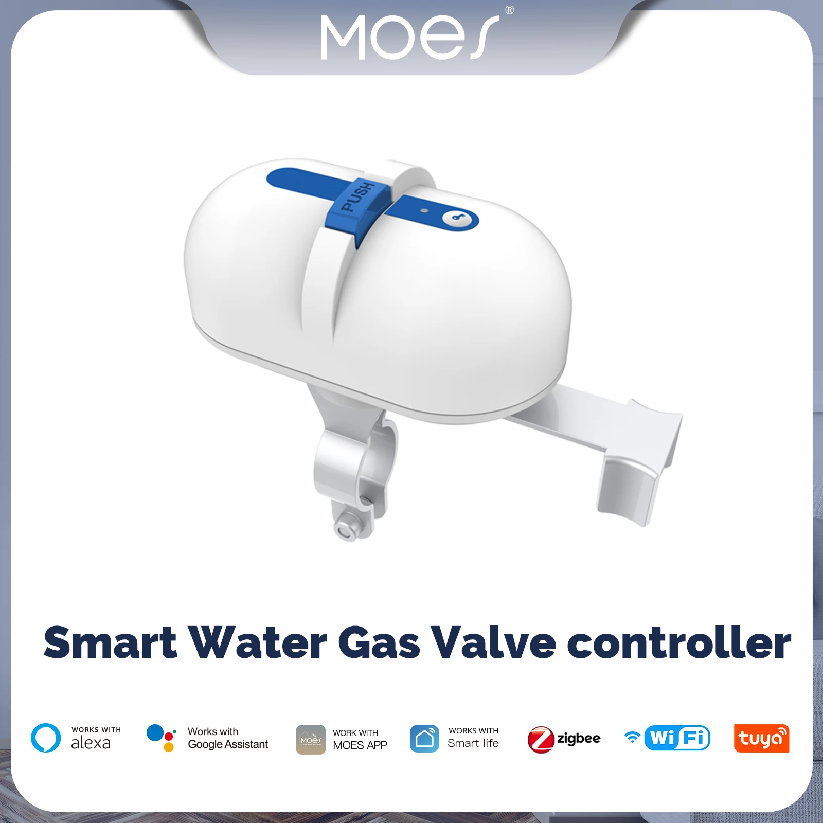 Tuya-Tuya Smart WiFi Zigequation Water Gas Pipeline, Auto Shut Off Valve Contrmatérielle, Smart Life Andrea Remote Control, Alexa Google Home