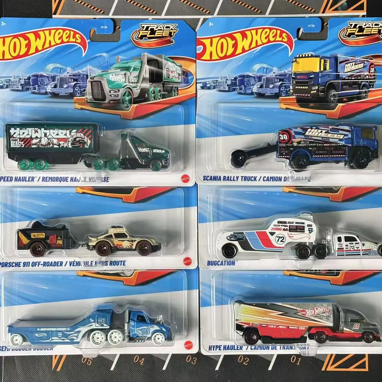 Genuino Hot Wheels pista de coches flota niño juguetes 1:64 Diecast Porsche Hyper Speed Hauler vehículos modelos regalo