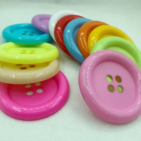 5/20pcs Large Plastic Round Buttons Colorful Button for Sewing Scrapbooking Needlework DIY Craft Handmade Sweater Clothing Coat