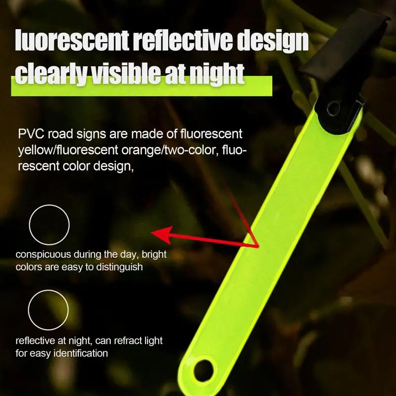 

Trail Markers For Hunting With Clips 12 Pcs High Visibility Marking Tape Trail Marking Ribbon Reflective Hunting Reflector Tacks