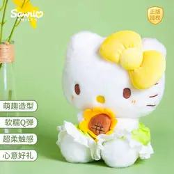 Anime Sanrio Hello Kitty Sunflower Series Stuffed Toys Cute Plush Toys Kawaii Dolls Plushies Birthday Gift For Kids Girlfriend