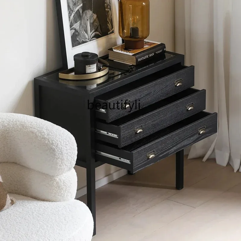LHY26 ss CXH Modern Recorder 3 Commode Black Gray
