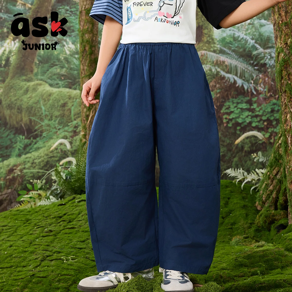 اسأل جونيور ربيع الأطفال في منتصف وكبار السن السراويل واسعة الساق الفتيات تعديل الساق في سن المراهقة السراويل الساق المستقيمة #3