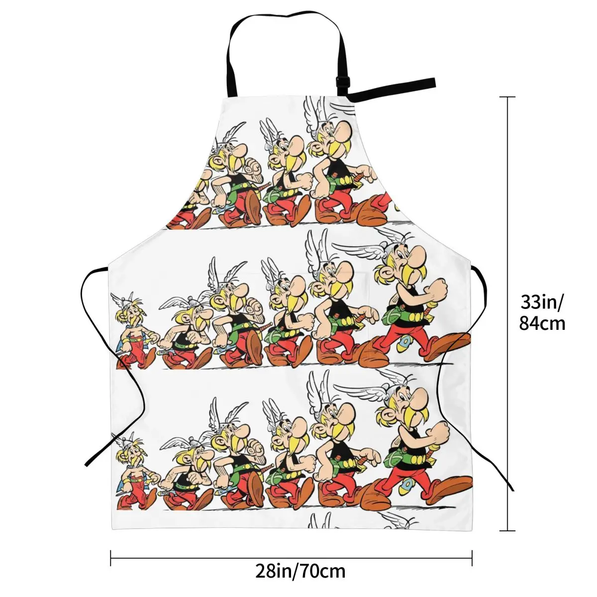 Asterix And Obelix Dogmatix Aprons Chef Cooking Baking Tablier Sleeveless Bib Kitchen Cleaning Pinafore for Women Men Painting